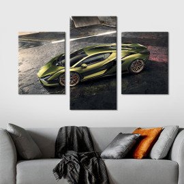 Картина Супергібрид Lamborghini Sian 66x40 см (1251-32)