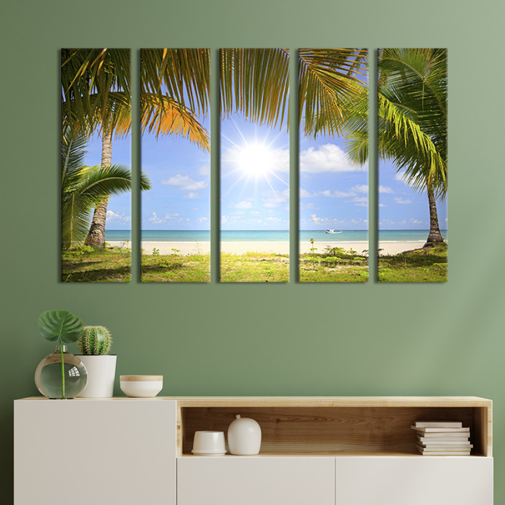 Картина Морський пляж і пальми 132x80 см (411-51)