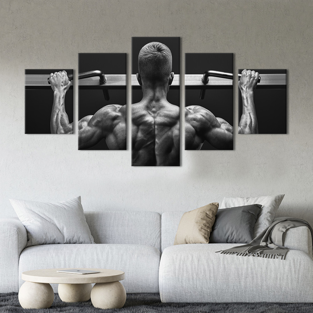 Картина Спортсмен, який робить підтягування 187x94 см (485-52)