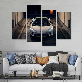 Картина Вишуканий білий McLaren GT 89x56 см (1373-42)