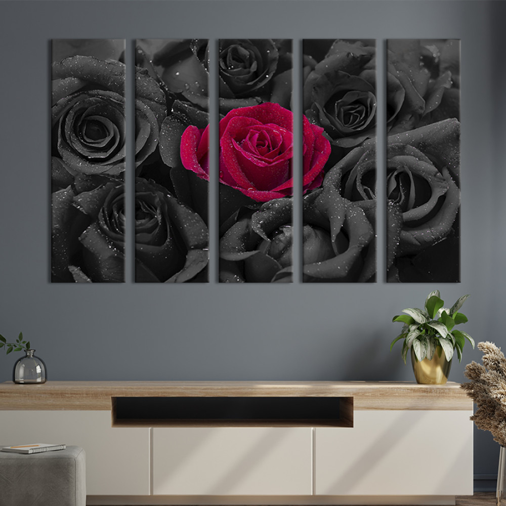 Картина Загадковий букет троянд 87x50 см (247-51)