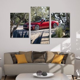 Картина Bentley Continental GT в розкішному червоному кольорі 66x40 см (1283-32)