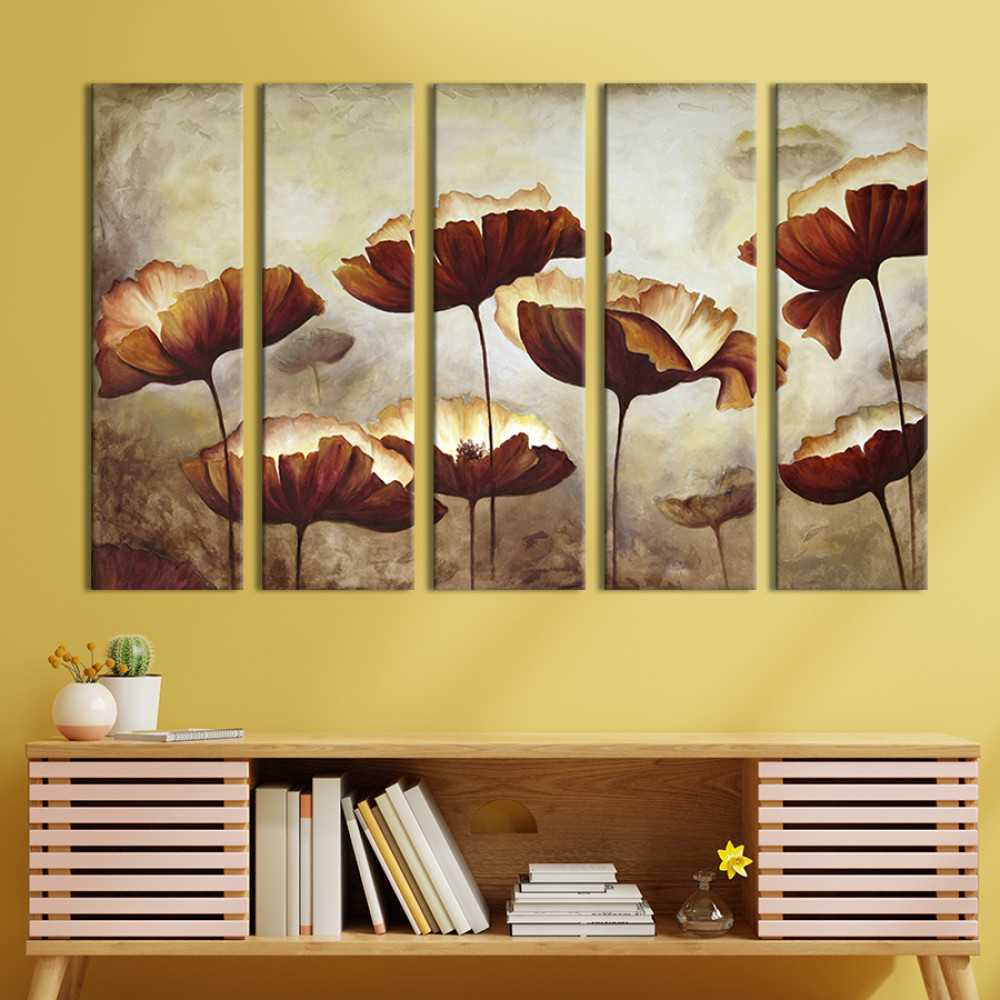 Картина Мальовничі маки 87x50 см (245-51)