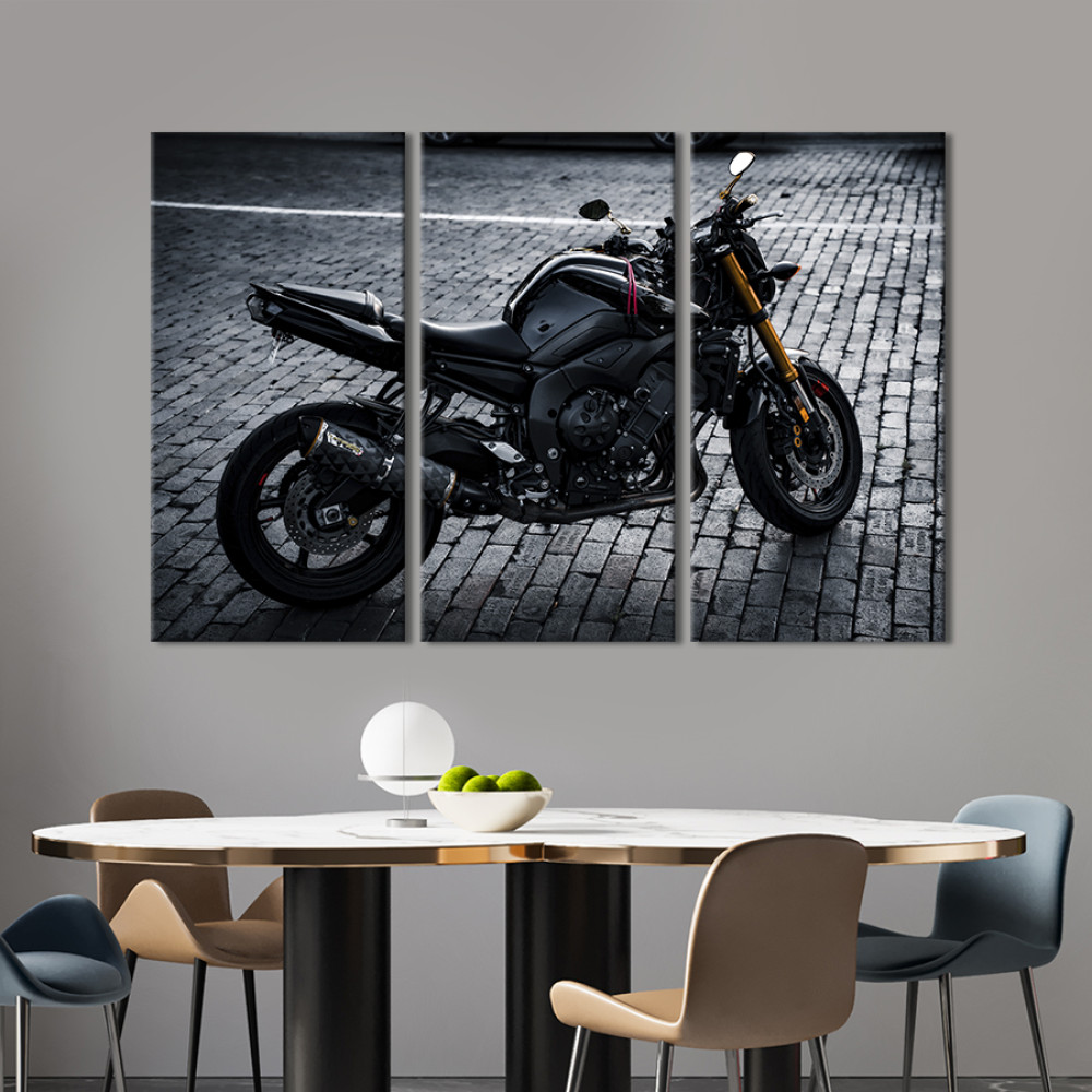 Картина Стильний мотоцикл Yamaha FZ1 78x48 см (1379-31)