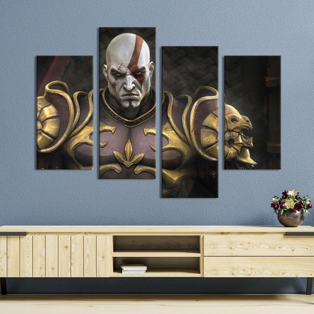Картина Kratos / God of War 129x90 см (1498-42)