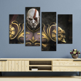 Картина Kratos / God of War 129x90 см (1498-42)