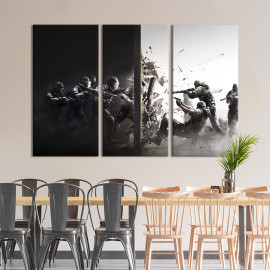 Картина Стильний постер гри Tom Clancy's Rainbow Six Облога 78x48 см (1438-31)