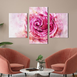 Картина триптих Абстрактна троянда 66x40 см (982-32)
