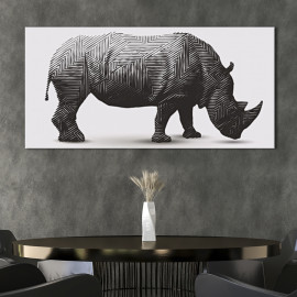 Картина Тварини - Текстурний носоріг 50x25 см (K0036_M)