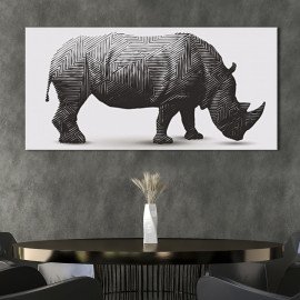Картина Тварини - Текстурний носоріг 50x25 см (K0036_M)