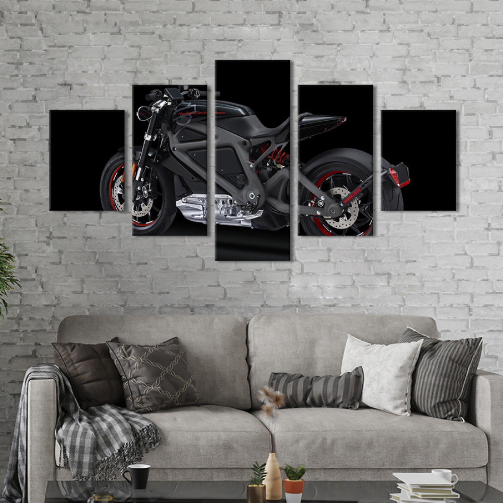 Картина Брутальний мотоцикл Harley-Davidson 112x54 см (1328-52)