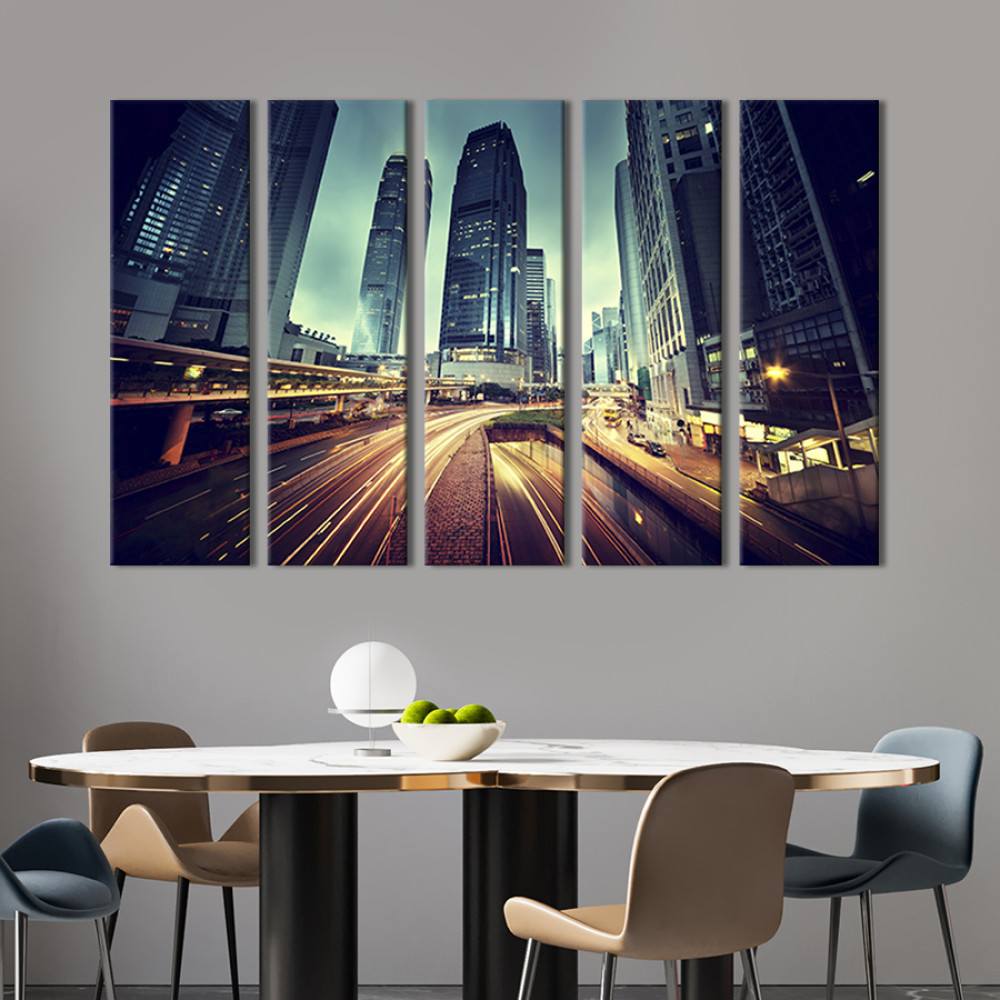 Картина Хмарочоси в мегаполісі 87x50 см (350-51)
