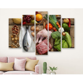 Картина Асортимент продуктів для кухні 112x68 см (M5_M_144)