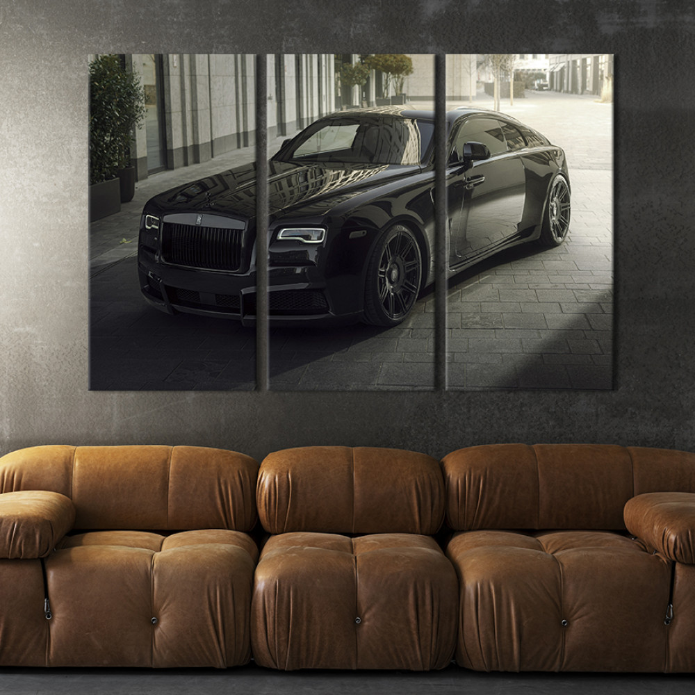 Картина Rolls-Royce Чорний діамант 78x48 см (1400-31)