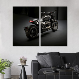 Картина Чорний байк Triumph Rocket 3 71x51 см (1407-2)