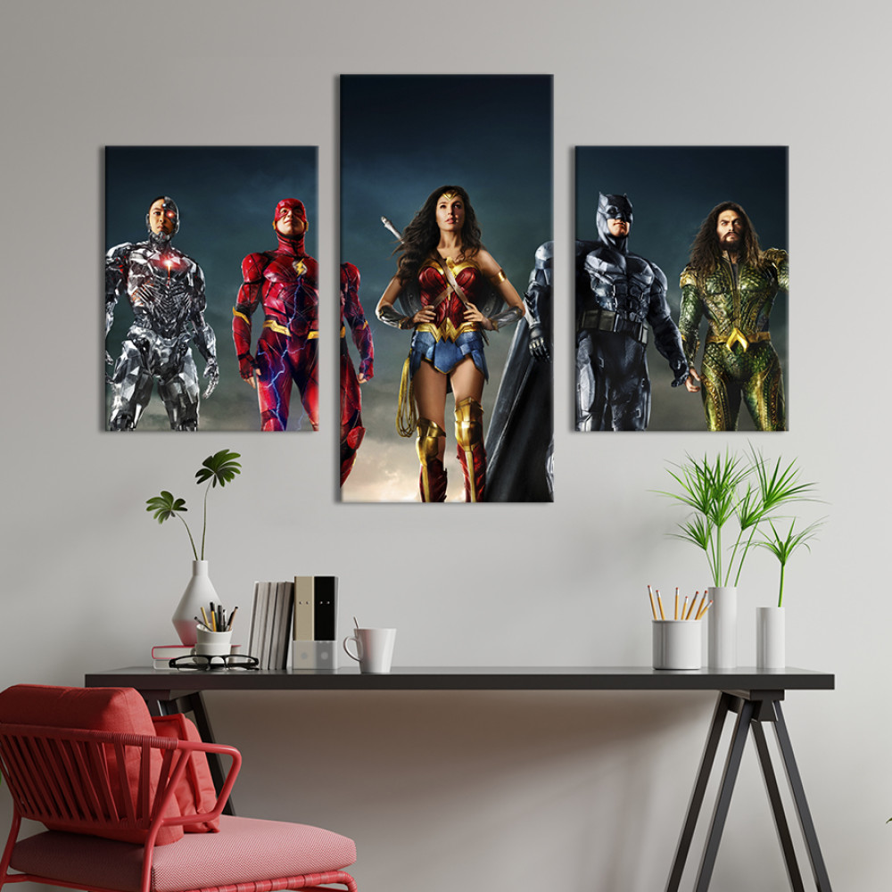 Картина Ліга Справедливості DC Comics 66x40 см (1494-32)