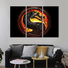 Картина Logo Mortal Kombat 128x81 см (729-31)