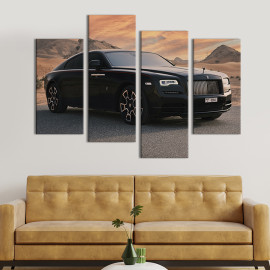 Картина Красивий чорний Rolls-Royce 89x56 см (124-42)