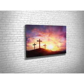 Картина Три хрести на заході 120x80 см (410)