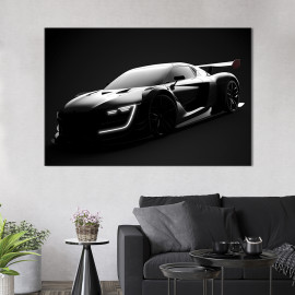 Картина Примарне чорне авто 51x34 см (1293-1)