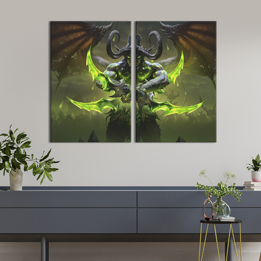 Картина Перший мисливець на демонів World of Warcraft 71x51 см (660-2)