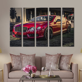 Картина Елегантний червоний Bentley continental gt 87x50 см (113-51)