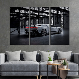 Картина Стильний сріблястий Bugatti Centodieci 78x48 см (1301-31)