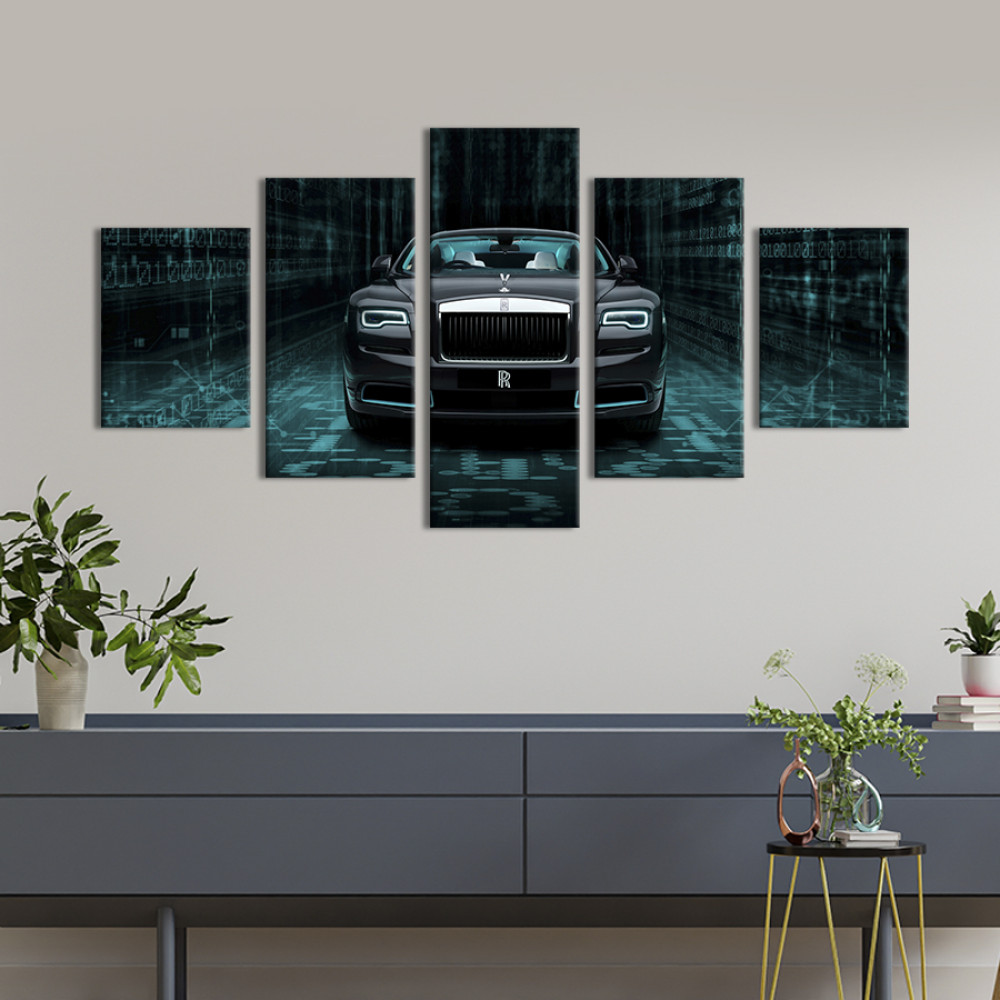 Картина Ефектний автомобіль Rolls-Royce Wraith 187x94 см (1395-52)
