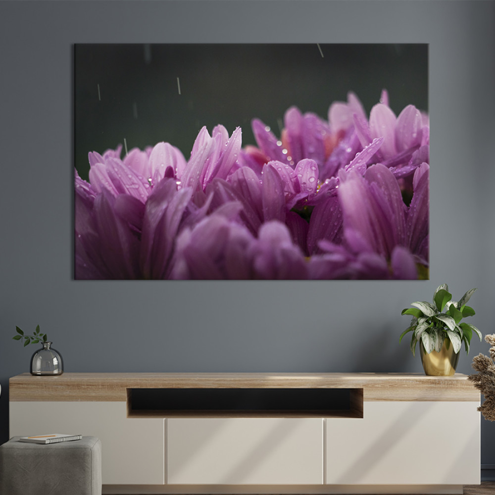 Картина квіти картина на полотні Пелюстки хризантем 122x81 см (950-1)