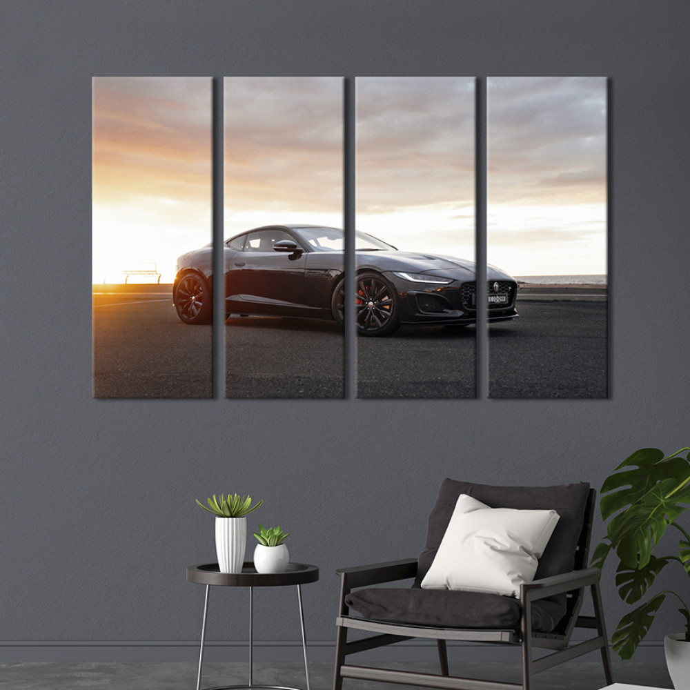Картина Jaguar F-Type в променях сонця 89x53 см (1330-41)
