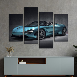 Картина Розкішне блакитне авто McLaren 650S 89x56 см (1355-42)