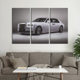 Картина Шикарний білий Rolls-Royce 78x48 см (1394-31)