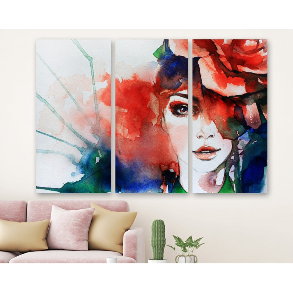Картина Квітуча дівчина 128x81 см (M3_L_251)