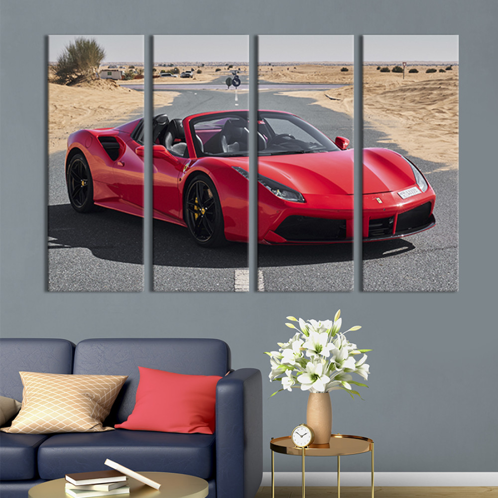Картина Стильний червоний Ferrari 149x93 см (123-41)