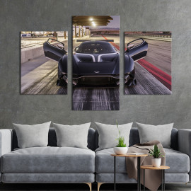 Картина Aston Martin Вулкан в чорному кольорі 141x90 см (1410-32)