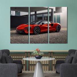 Картина Супергібрид McLaren Artura розкішного червоного кольору 78x48 см (1282-31)