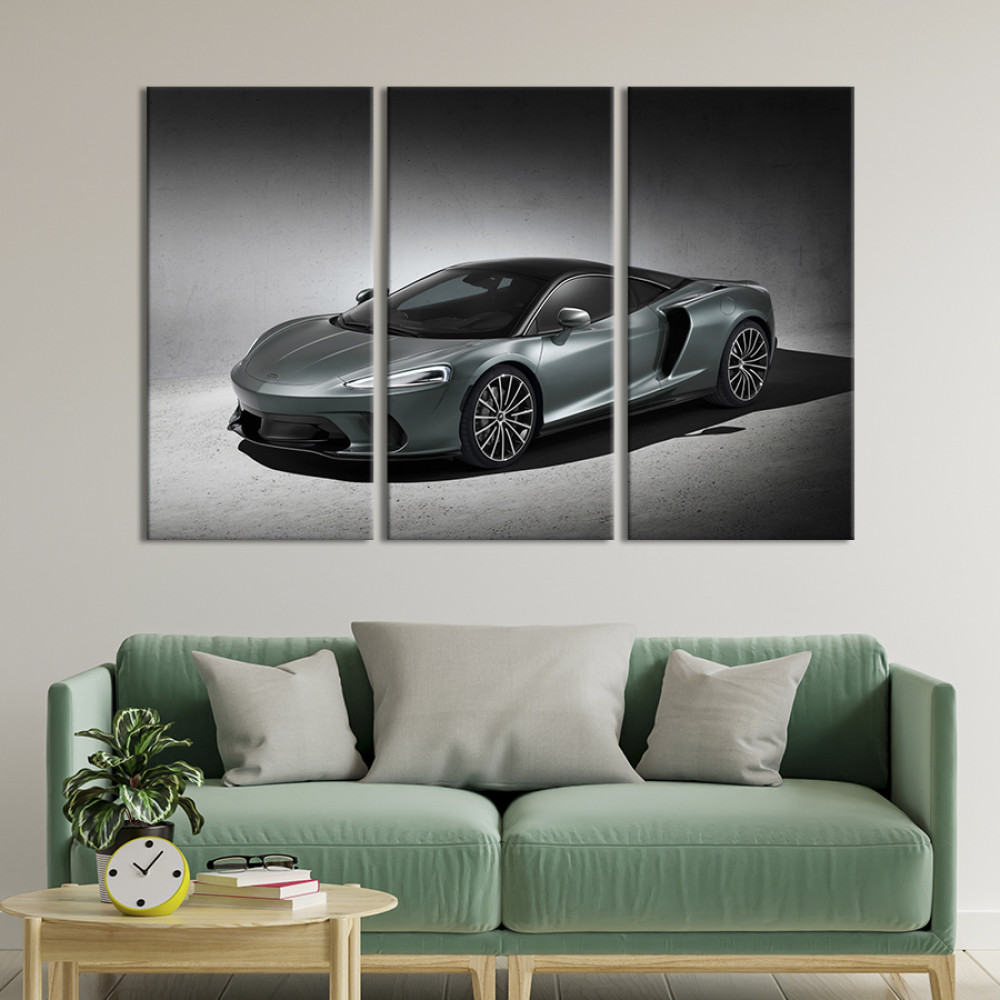 Картина Сірий автомобіль McLaren GT 78x48 см (1252-31)