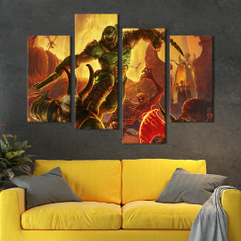 Картина Культова гра Doom 89x56 см (1472-42)