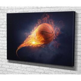 Картина Палаючий баскетбольний м'яч 51x34 см (84(8