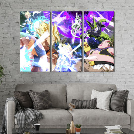 Картина Персонажі гри Dragon Ball FighterZ 78x48 см (1418-31)