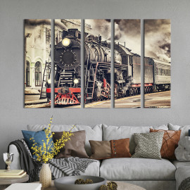 Картина Раритетний локомотив 87x50 см (98-51)