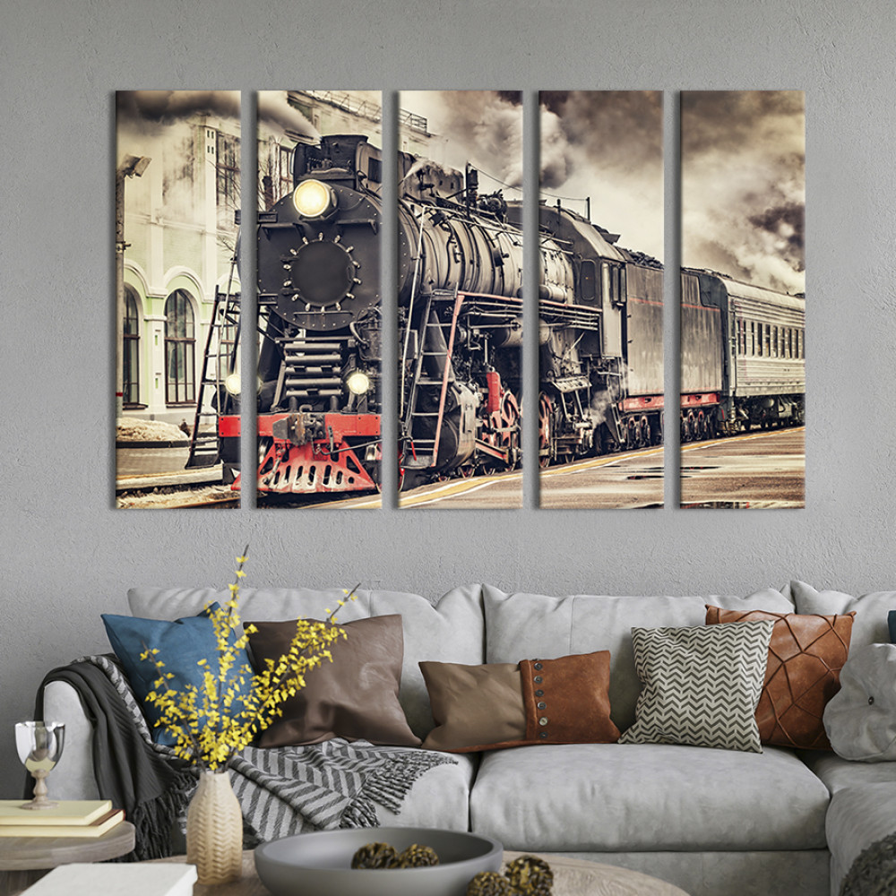 Картина Раритетний локомотив 87x50 см (98-51)