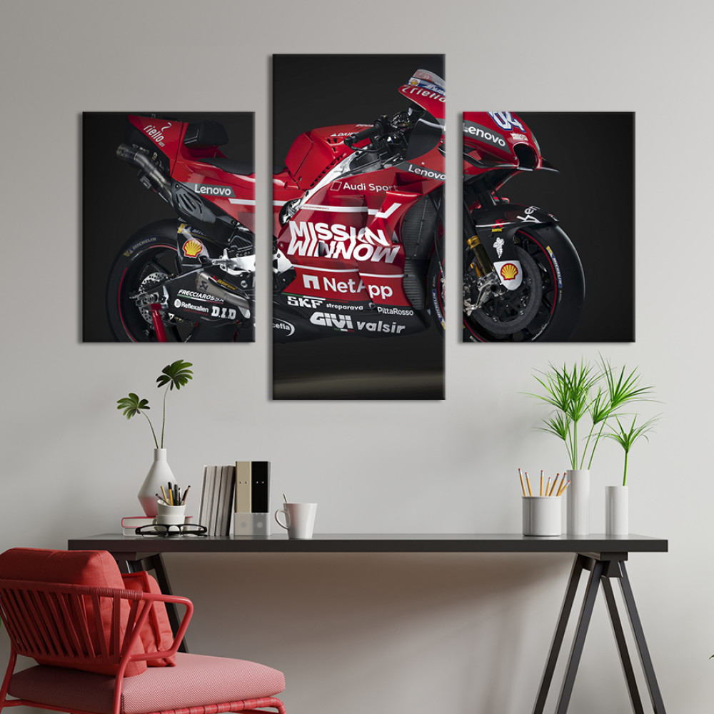 Картина Насичено червоний Ducati 141x90 см (1314-32)