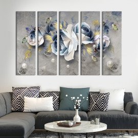 Картина Маленькі метелики та троянди 87x50 см (264-51)