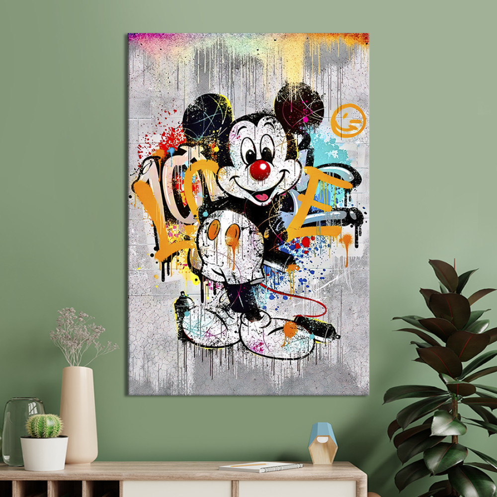 Картина в офіс Веселий Міккі Маус 51x34 см (2art_306)