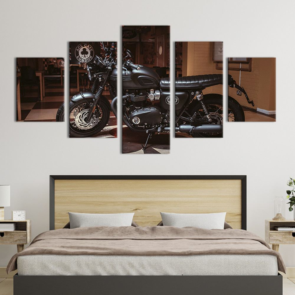 Картина Вражаючий мотоцикл Triumph Bonneville 112x54 см (86-52)
