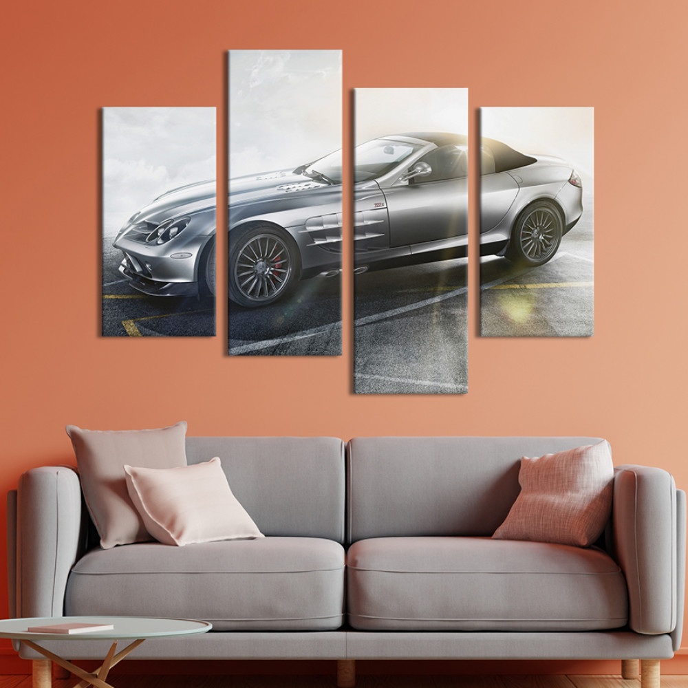 Картина Рідкісний автомобіль Mercedes-Benz SLR McLaren 89x56 см (1367-42)
