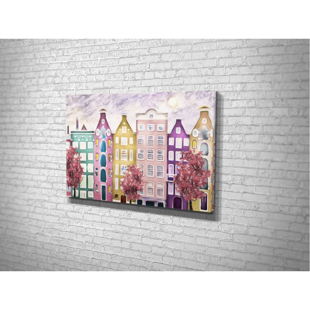 Картина дитячу Кольорові будинки 51x34 см (668