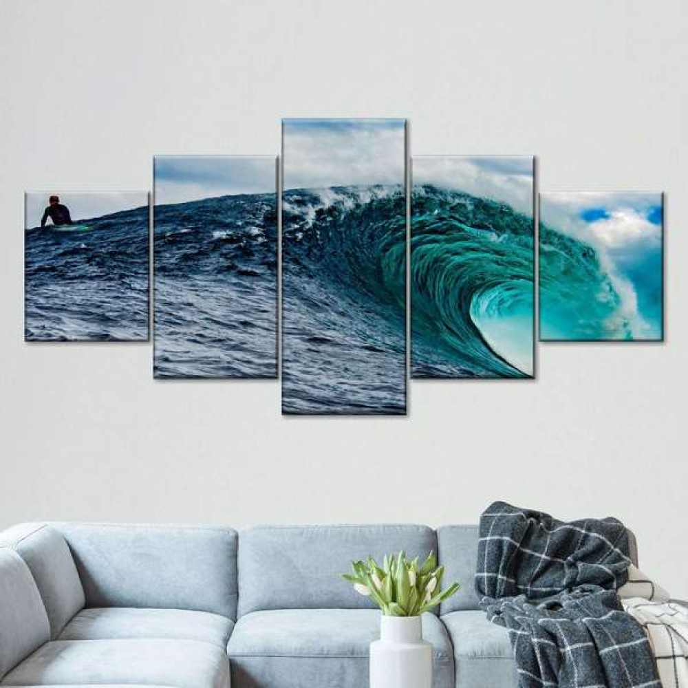 Модульна картина з п'яти частин Король стихії 112x48 см (M5_M_64)