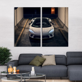 Картина Білий автомобіль McLaren GT 71x51 см (1373-2)